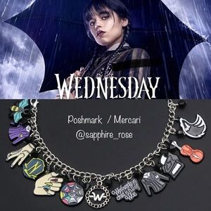 Boo Witches Wednesday Addams Family Halloween Charm Bracelet Women Girls Jewelry